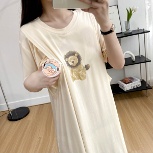 2024 Maternity Pajamas Postpartum Breastfeeding Nightdress Summer Modal Thin Female Fashion Mom Summer Dress Summer Clothes