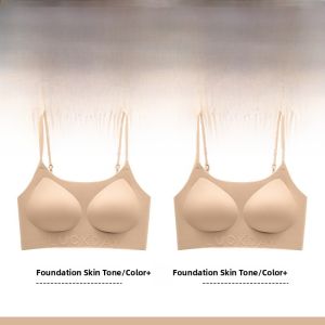 Miiow | Invisible Sports Bra For Teenage Girls Foundation Liquid Skin Color MiiOW Cat Person Simple Style No Steel Ring Nylon Fabric