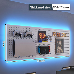Wall-mounted metal pegboard shelf hole plate for hardware tools handicrafts storage organiser storage display shelf
