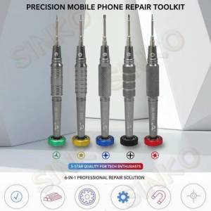S2 Alloy Steel Precision Screwdriver Aluminum Anti Slip Handle 360 Silent Bearing Magnetic Tip for iPhone Samsung Huawei Repairs