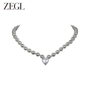 zengliu | Dây Chuyền Hạt Ngọc Trai Nhân Tạo Màu Xám Sang Trọng Dành Cho Thị Trường Cao Cấp