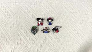 Bandai | Kawaii Retro Anime Warrior Enamel Lapel Pins Cartoon Character Brooches Decorative Metal Pins for Denim Jacket Clothing