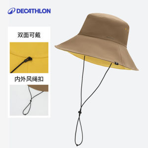 Decathlon Womens Large Brim Fishing Cap UV Protection Sunscreen Hat Casual Style Spring Summer Autumn Seasonal Cotton Hat