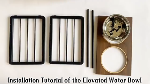 Premium Elevated Dog & Cat Food Water Feeder Bowl Stand with Adjustable Height and Rust-Resistant Frame