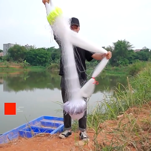 3-Layer Floating Hand-Casting Net (Jaring Tiga Lapisan Apung Tuang Tangan) - Dengan Subnet & Talian Celup