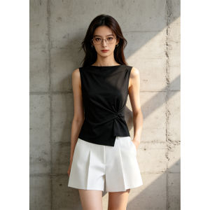 PIAOYA | Slimming A-Line Casual Pants Short