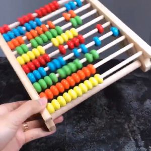 Wooden Number Math Early Learning Montessori Education Abacus Counting Beads Calculation Frame Baby Toddler Toy Gift Kid
