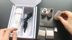 Razor for Dogs 4in1 Pet Dog Shaver Cat Razor Grooming Professional Hair Pusher Electric Low-noise Pet Hair Razor Grooming Trimmer Shaver Grooming Kit