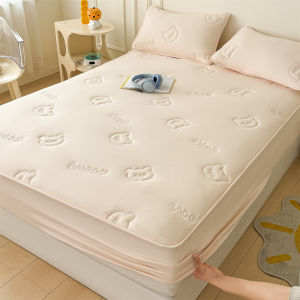 ผ้าคลุมเตียงกันน้ําผ้าคลุมเตียงปักผ้าคลุมเตียงกันลื่นเดี่ยว/คู่/ควีนไซส์ผ้าปูเตียง커(ไม่มีปลอกหมอน)