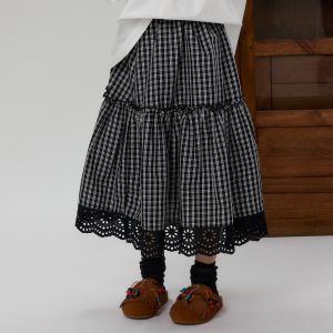 Sweet Heart Girl Plaid Mini Skirt for Girls Spring Autumn New Style Kids Clothing Brand NAIYOUKIDS Casual Umbrella Skirt