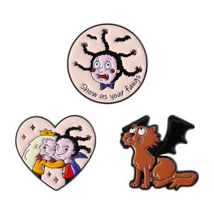 2-4Pcs/Set Classic Anime Wanted Hamburg Thief Character Enamel Pins Magical Comedy Figure Dog Brooch Lapel Badge Jewelry Gifts