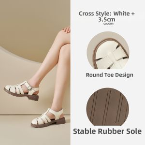 Josiny | Thick Heel Roman Sandals