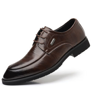 British Style Work Shoes Mens Formal Casual Low Heel Leather Shoes Autumn Winter New Arrival Thin Sole Rubber Bottom Derby Shoes