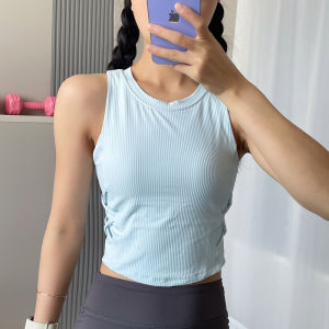 Áo Tập Yoga Không Tay Một Mảnh Có Đệm Ngực Cho Nữ Áo Tập Pilates Áo Tập Thể Dục Mùa Xuân Hè Ngoài Trời Áo Tập Thể Dục