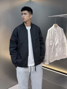 Autumn 2025 Mens Baseball Jacket Tailored Fit Trendy Outerwear Polyester Fiber Long Sleeve Standard Style Youth Popular