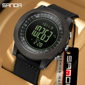 Sanda | SANDA Durable Men Watch Multifunction Electronic Luminous Waterproof Alarm Clock Male Countdown Outdoor Sports Wristwatch