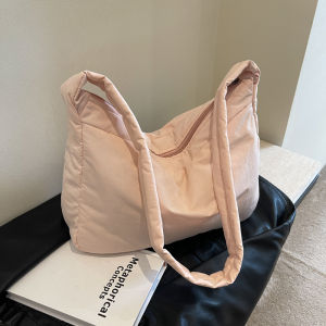 New Spring Autumn Pink Cotton Candy Soft Large Capacity Versatile Travel Lightweight Crossbody Bag for Travel And Outings