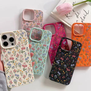 Leather Soft TPU Phone Case For iPhone 17 Pro Max 16 13 11 15 14 12 17Promax 16promax 17pro Flower Shockproof Funda Cover Coque