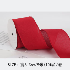 Christmas Gift Packaging Ribbon Satin DIY Handmade Decorative Fabric Bunting American Style Floral Bouquet Decoration