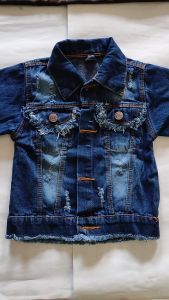 Jaket Jeans Anak Jaket Denim Anak Perempuan Cewek Cewe Bio Wash Rawis Usia 1 2 3 4 5 6 7 8 Tahun