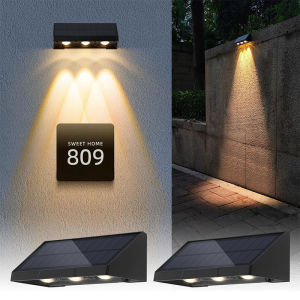 Solar Wall Lamp Outdoor Waterproof Garden Light for Mailbox Address House Number Sign Facades and Landscape Decorative Lighting
