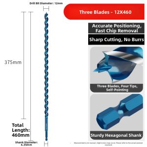XINGONG | Hex-Shank Long Extended T-shaped Wood Drill Bit