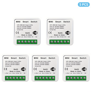 1/2/5pcs 16A Wifi Switch DIY Smart Home Control Relay Smart LIfe APP Control Remotely Timer Works With Alexa Google Home Alice