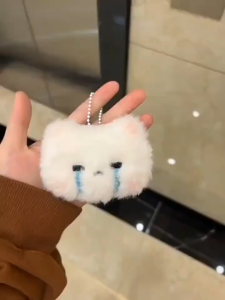 Cartoon Rabbit Fox Plush Doll Keychain Bag Hanging Pendant Car Keyring  Bestfriends Gift