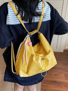 Retro Commuter Large Capacity Womens Tote Bag Multi-Functional Shoulder Bag Backpack Casual Simple Style Soft Handle