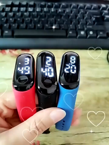 Silicone Strap Watch Colorful Sports Waterproof Touch Screen LED Digital Wrist Bracelet