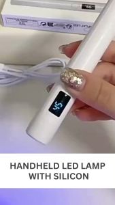 【Vainpot-SG】  Handheld LED Nail Curing Lamp with Silicone Stampers Attachments and LCD Display