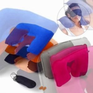 3Pcs/Set Inflatable Neck Rest Cushion Travel Pillow Sleeping Head Support Flight