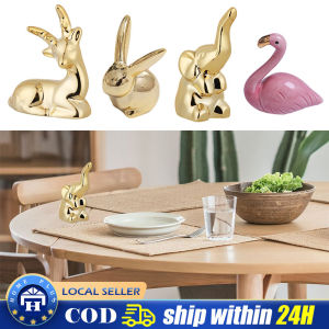 【Local Delivery】 Bird Figurine Nordic Ceramic Gold Animal Statue Jewelry Home Decoration Living Room Table Decoration Home Accessories ZJJ-Ceramic-Animal