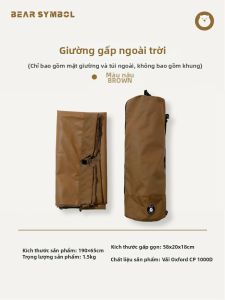 Bear Symbol | Giường Dã Ngoại Giấu Trốn Di Động