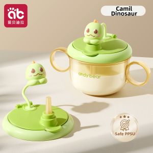 AIBEIDILA | Anti-drop Straw Milk Bottle for 1 to 3+ Years Old