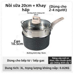 CAROTE | Nồi Sữa Dùng Nấu Đồ Ăn Dặm Cho Bé Chống Dính Titanium