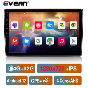 [4G RAM +32G ROM 1280*720P IPS SCREEN ] 9/10.1 Android Player Quad Core Double Din Car Radio Stereo Bluetooth Multimedia Video Head Unit Player Wifi GPS Reverse Camera