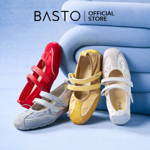 BASTO Womens Platform Mary Jane Sneakers รองเท้าแมรี่เจน รองเท้าส้นตึก รองเท้าผ้าใบ A9003 D3222 D3369