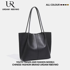 Trendy Soft Leather Tote Bag Womens 2025 New Commuter Large Capacity Single Shoulder Bag for Class And Commuting Casual Style