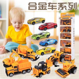 Alloy Fire Truck Model Toy for Boys 3-6 Years Old Engineering Car Gift Baby Alloy Racing Car Play Vehicle Safe Non-Toxic Paint
