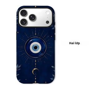 Ốp Điện Thoại Chống Sốc Chống Xước Chống Bụi Chống Trượt Hai Lớp Evil Eye Dành Cho iPhone Chất Liệu PC+TPU Mềm Tương Thích Với Các Model 18 17 16 15 14 13 12 11 Air Pro Max Plus