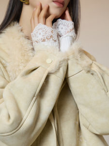 French Vintage Simple Embroidered Fluffy Winter Coat 2026