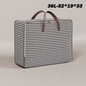 1pc Non-woven Fabric Quilt Storage Bag Large Capacity Portable Luggage Bag Foldable With Handle Packing Bag Clothes Organizer