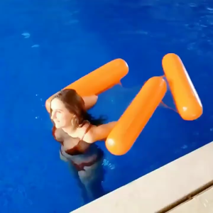 Floating Water Hammock Float Lounger Water Inflatable Floating Bed Pool Party Toy Water Chair Pump