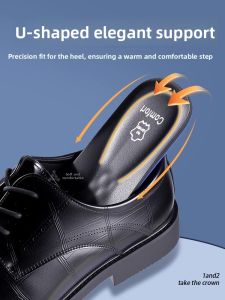 ZHIHAOEN | Mens Leather Insoles Anti-fatigue Sweat-absorbing Anti-odor
