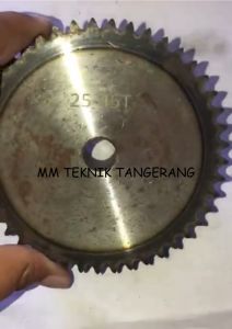 Sprocket RS 25 x 45 T Gear Rantai Single Gir gigi Z 45T RS25 -1 25Z45 25X45T 25-1 tipe B