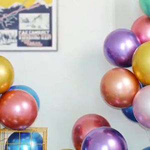 10inch 10pcs chrome balloon metallic latex chromium balloon birthday wedding partyneeds decor