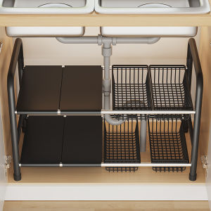 Expandable Cabinet Organizing Shelf Multi-use Pot Organizer