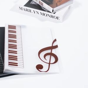 80 Pages A4 Multi-layer Music Score Folder Practice Piano Paper Sheets Document Storage Organizer