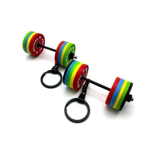 DIY Detachable Barbell Keychain - Mini Gym Weight Key Ring for Car Keys Fitness Lover Gift for Men Women